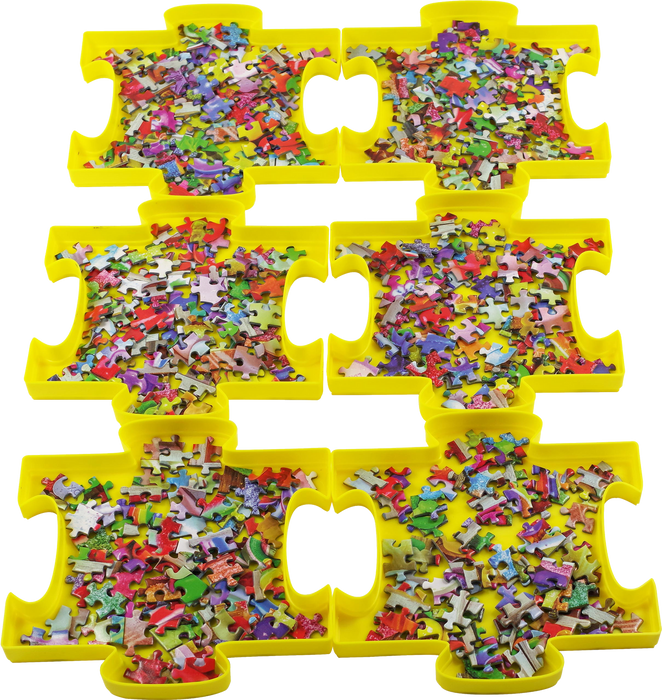 Peter Pauper Press | Puzzle Sorting Trays Bright Yellow 6-Pack