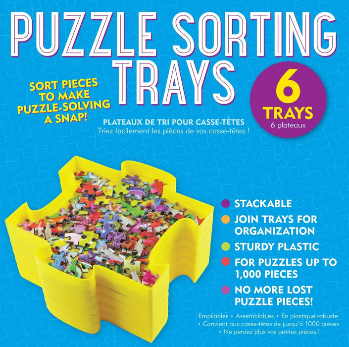 Peter Pauper Press | Puzzle Sorting Trays Bright Yellow 6-Pack