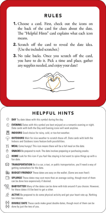 Peter Pauper Press | Couple's Date Night Scratch-Off Cards