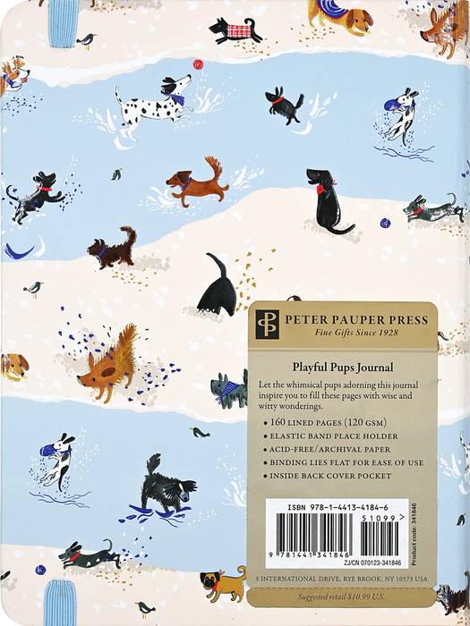 Peter Pauper Press | Playful Pups 160‑Page Hardcover Journal