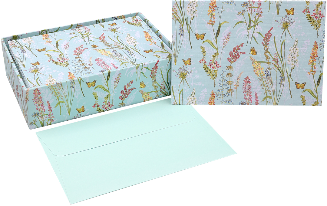 Peter Pauper Press | Blooms & Butterflies Note Cards Deluxe Set