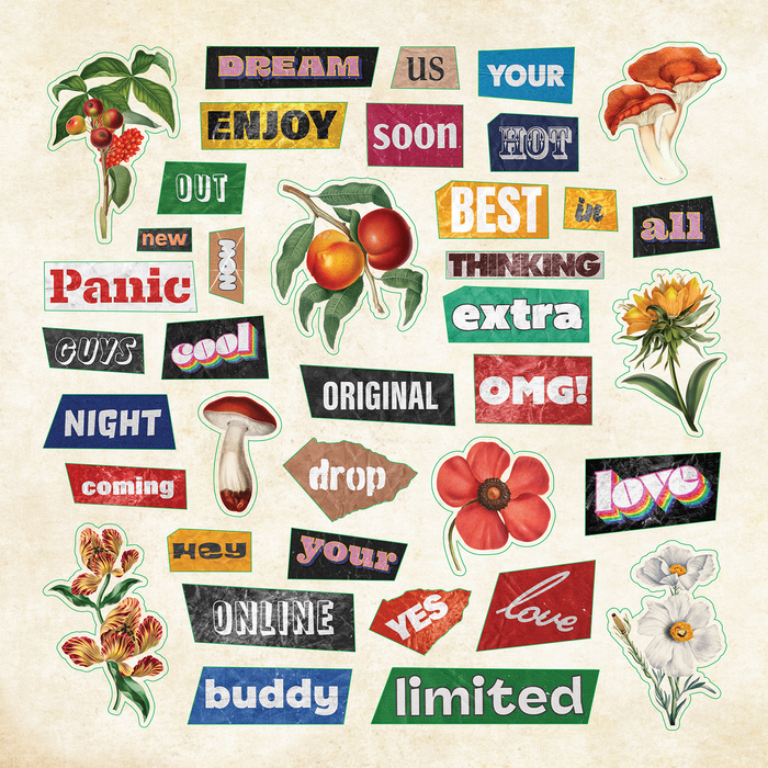 Peter Pauper Press | Ransom Notes Sticker Book Vintage Newspaper