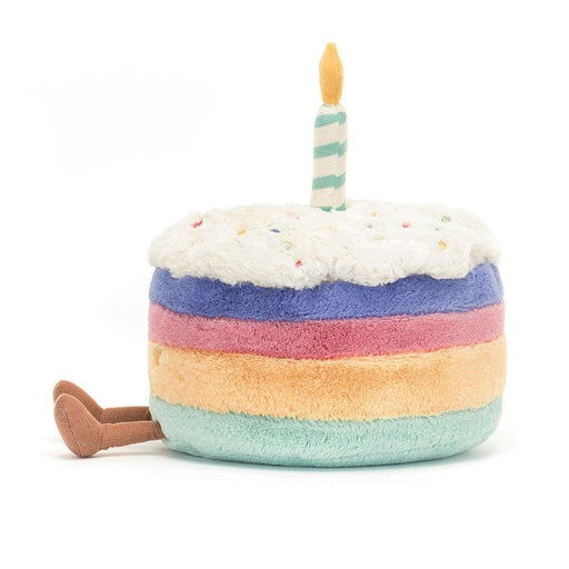 Jellycat | Soft Rainbow Birthday Cake Plush Toy – Amuseables Delight