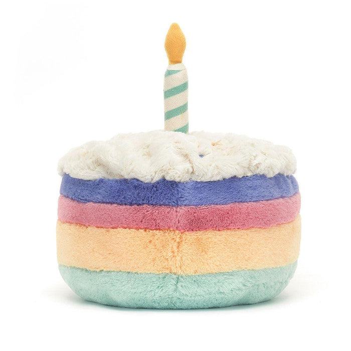 Jellycat | Soft Rainbow Birthday Cake Plush Toy – Amuseables Delight