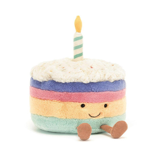 Jellycat | Soft Rainbow Birthday Cake Plush Toy – Amuseables Delight