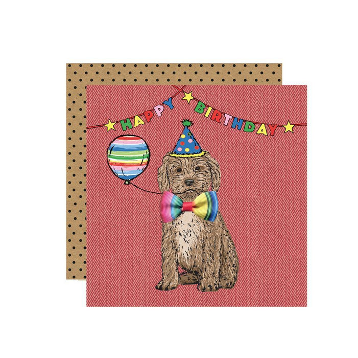 Scarpa Imports | Apple & Clover-Happy Birthday Cockapoo -Card-Fiesta