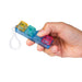 MDI | Sparkly Blue Keyboard Click Fidget Keychain with Carabiner Homing Insticts