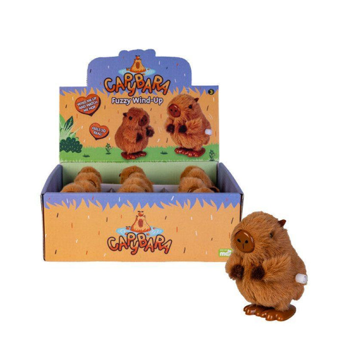 MDI | Capybara Fuzzy Wind-Up Toy Soft Plush Animal for Kids Homing Insticts