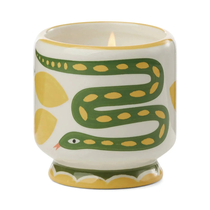 Paddywax | A Dopo 8oz Ceramic Candle "Snake" - Wild Lemongrass-Paddywax-Homing Instincts