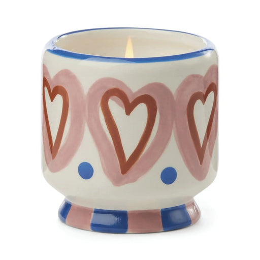 Paddywax | A Dopo 8oz Ceramic Candle "Hearts" - Rosewood Vanilla-Paddywax-Homing Instincts