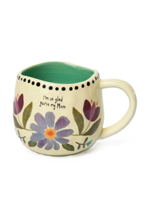 Natural Life | Hand-Moulded Ceramic Mug Floral Design Mother's Day Gift