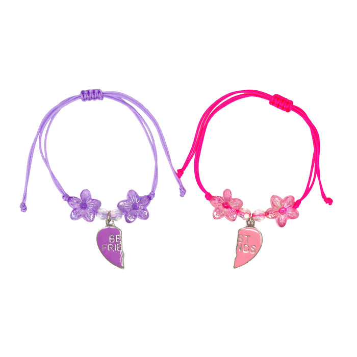 Pink Poppy | BFF Joining Heart Cord Bracelet Set