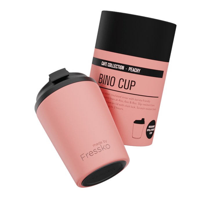 Made By Fressko | Bino Peachy Reusable Coffee Cup 8oz