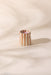 Paddywax | 6.5 Oz Cabana Rust Striped Ceramic Candle - Sienna Sunset
