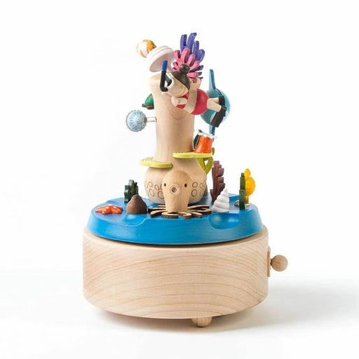 Wooderful Life | Coral Reef Snorkelling Moving Wooden Musical Box Beechwood Handcrafted Homing Instincts