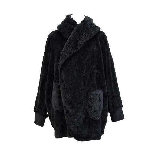 Annabel Trends | Cosy Luxe Cardi Robe Soft Fluffy Knit Black