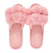 Annabel Trends | Cosy Luxe Pom Pom Slippers Pink Lemonade