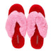 Annabel Trends | Cosy Luxe Slipper Thongs Cherry Candy
