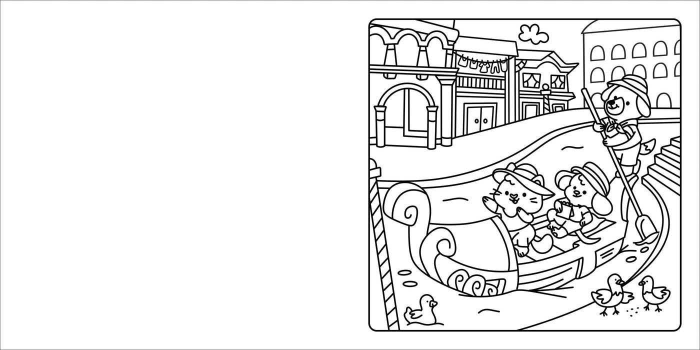 Lake Press | Happy Days Deluxe Cosy Colouring Folder - Cool Cuties