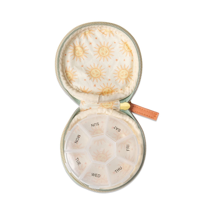 Designworks Ink | Vegan Leather Travel Pill Case Terracotta Sun