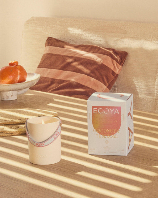 ECOYA | High Summer Coconut & Tuberose Ceramic Candle