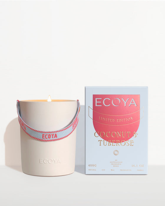 ECOYA | High Summer Coconut & Tuberose Ceramic Candle