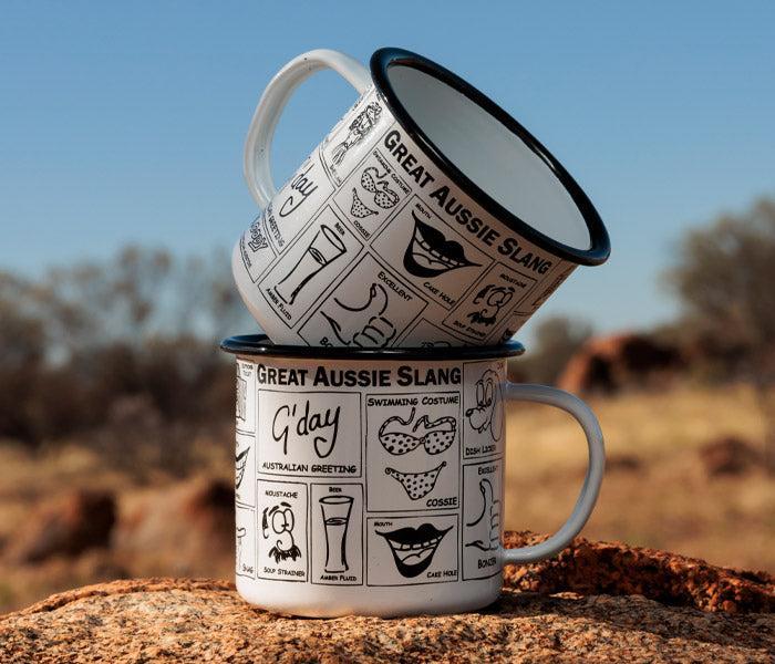 Alperstein Designs | Alperstein Designs Great Aussie Slang Enamel Mug 350ml