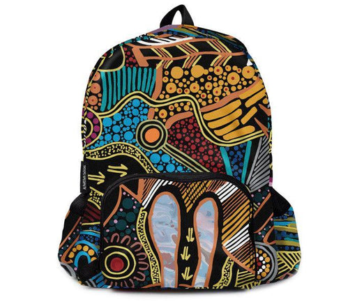 Alperstein Designs | Justin Butler Fold Up Backpack With Aboriginal Artwork