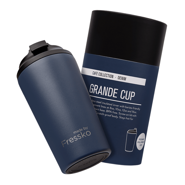 Made By Fressko | Grande Reusable Coffee Cup Denim 475ml