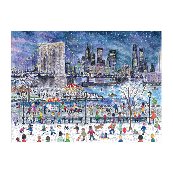 Galison | Snowfall Over New York City 1000 Piece Puzzle