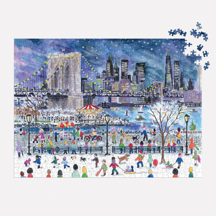 Galison | Snowfall Over New York City 1000 Piece Puzzle