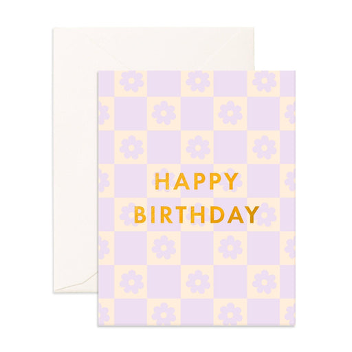 Fox & Fallow | Birthday Lilac Daisy Grid Greeting Card