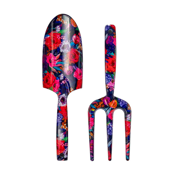 Diesel & Dutch | Aluminum Decorative Wildflowers Garden Trowel and Fork Set