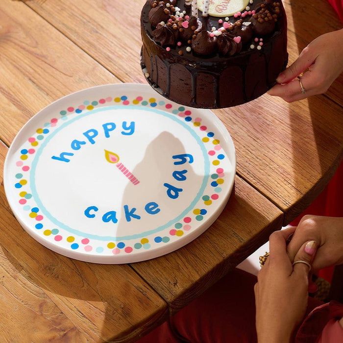 Annabel Trends | Happy Cake Day Ceramic Serving Plate