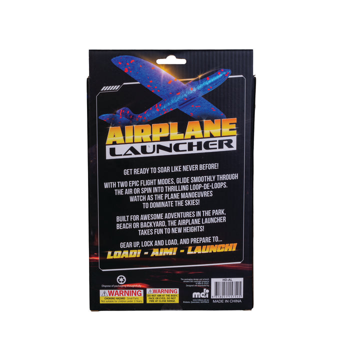 MDI | Airplane Launcher Kids Outdoor Toy with Loop-Doop Flight Modes Homing Insticts