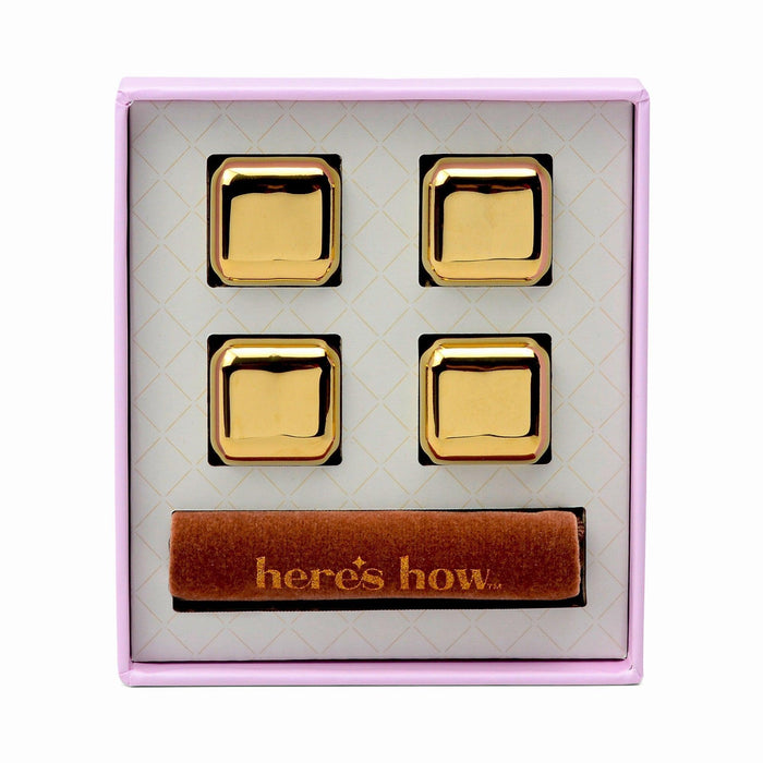 Here's How | The Ruby Cocktail Chillers in Gold - Set of 4