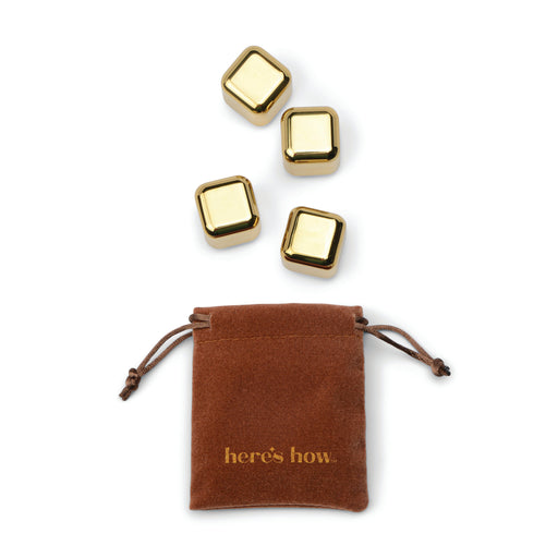 Here's How | The Ruby Cocktail Chillers in Gold - Set of 4