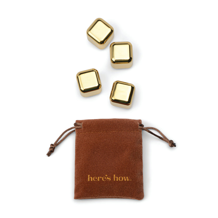 Here's How | The Ruby Cocktail Chillers in Gold - Set of 4