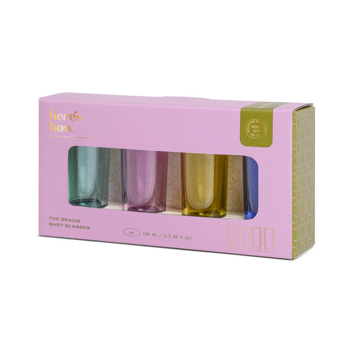 Here's How | The Gracie Set Of 4 Shot Glasses - Assorted