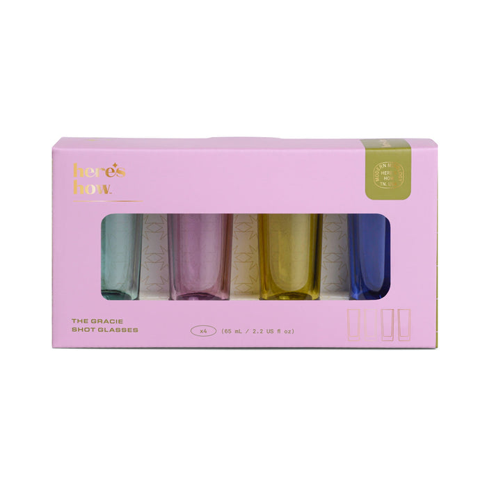 Here's How | The Gracie Set Of 4 Shot Glasses - Assorted
