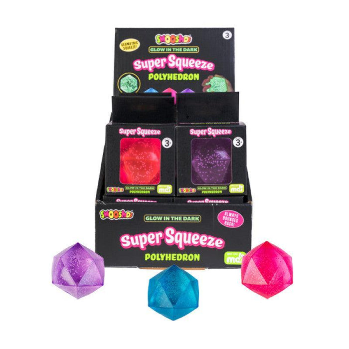 Smooshos | Super Squeeze Glow-in-the-Dark Polyhedron Sensory Fidget Toy Homing Insticts