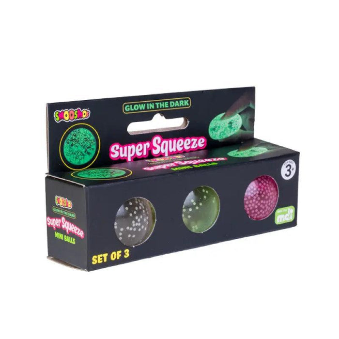 Smooshos | Super Squeeze Glow-in-the-Dark Mini Balls Set of 3 Homing Insticts