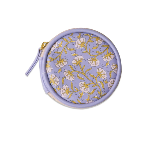 Designworks Ink | Vegan Leather Pill Case Purple Vintage Floral