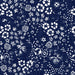 Louvelle | Dahlia Shower Turban Water‑Resistant Indigo Distressed