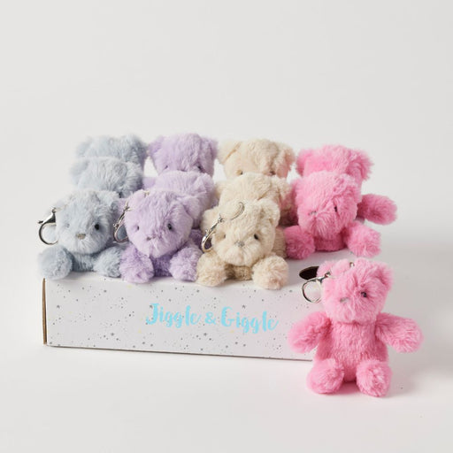 Pilbeam Living | Soft Teddy Keychain Multi‑Color CDU Pack 12pcs