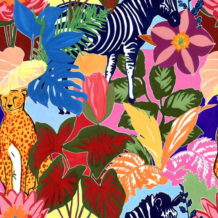 Louvelle | Satin Sleep Set Jungle Print