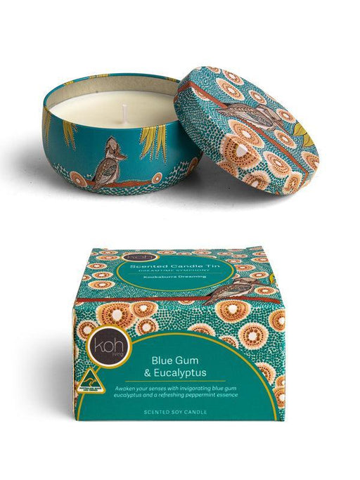 Koh Living | Aboriginal Scented Blue Gum Eucalyptus Candle Tin