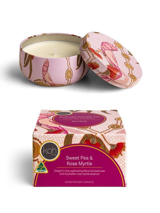 Koh Living | Sweet Pea & Rose Myrtle Scented Candle Tin 170g