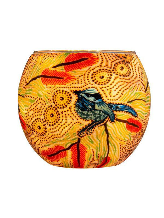 Koh Living | Aboriginal Blue Wren Tealight Candle Holder