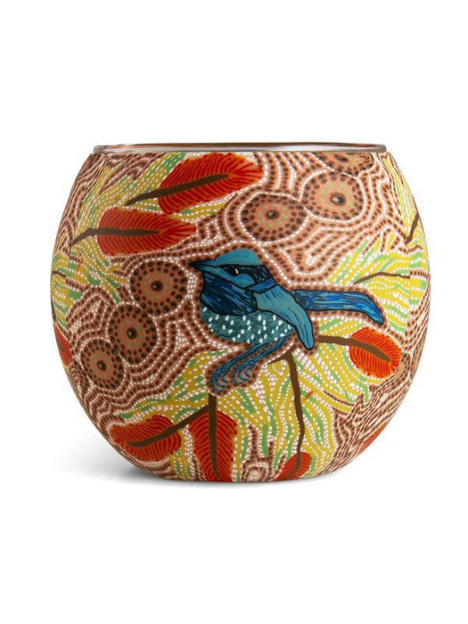Koh Living | Aboriginal Blue Wren Tealight Candle Holder